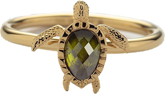 Paul Hewitt Turtle Gold Women's Ring Size 58