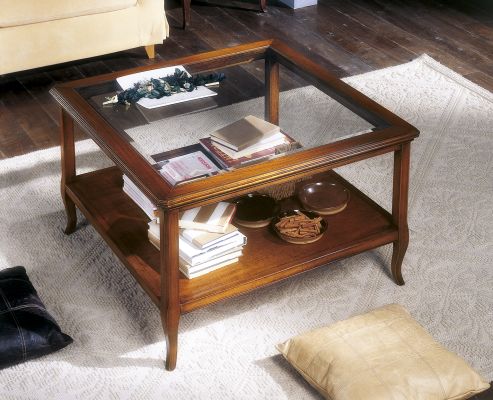 Coffee table with top in