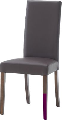 Brown upholstered chair faux leather