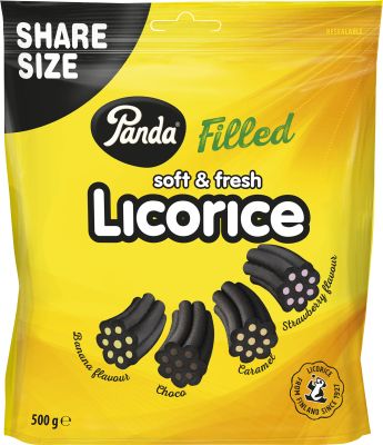 Panda Soft & Fresh Licorice Filled 500g