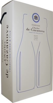 Champagne Charles de Cazanove, Champagne, AOC, brut 2x75 cl. - Alc.  12% Vol. In gift box.