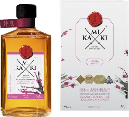 Kamiki Sakura Malt Whisky 50 cl. - Alc. 48% Vol. In gift box.