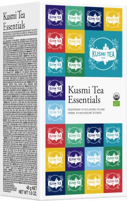 Kusmi Tea Organic Assortment of 24 flavored tea and herbal tea mousseline tea bags 48 g