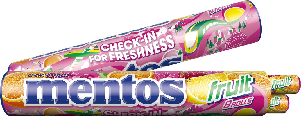 Mentos Jumboroll Fruit 8x37 g