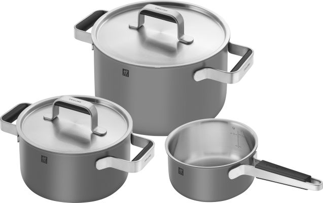 Zwilling Pots and pans set 3 gy rnd 18/10