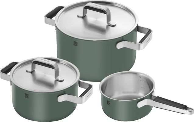 Zwilling Pots and pans set 3 gn rnd 18/10