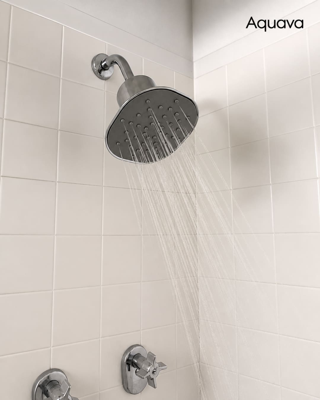 Aquava showerhead delivering a full spray