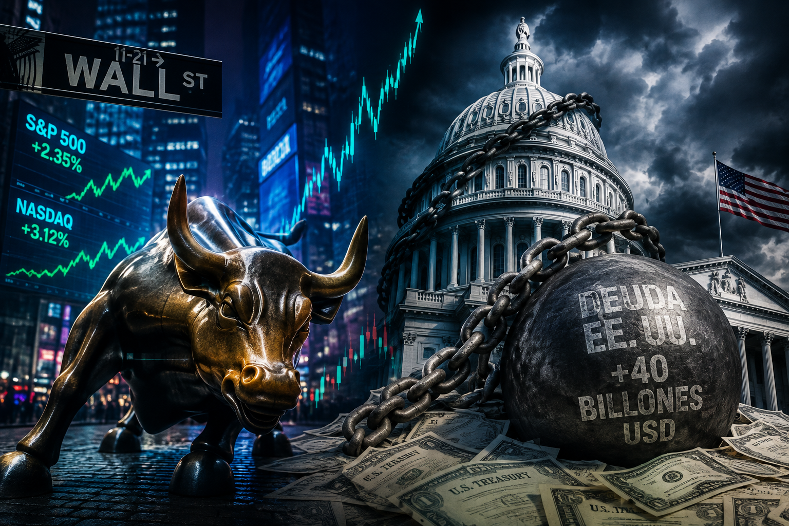 WALL STREET DESENFRENADO Y LA DEUDA IMPAGABLE DE TÍO SAM
