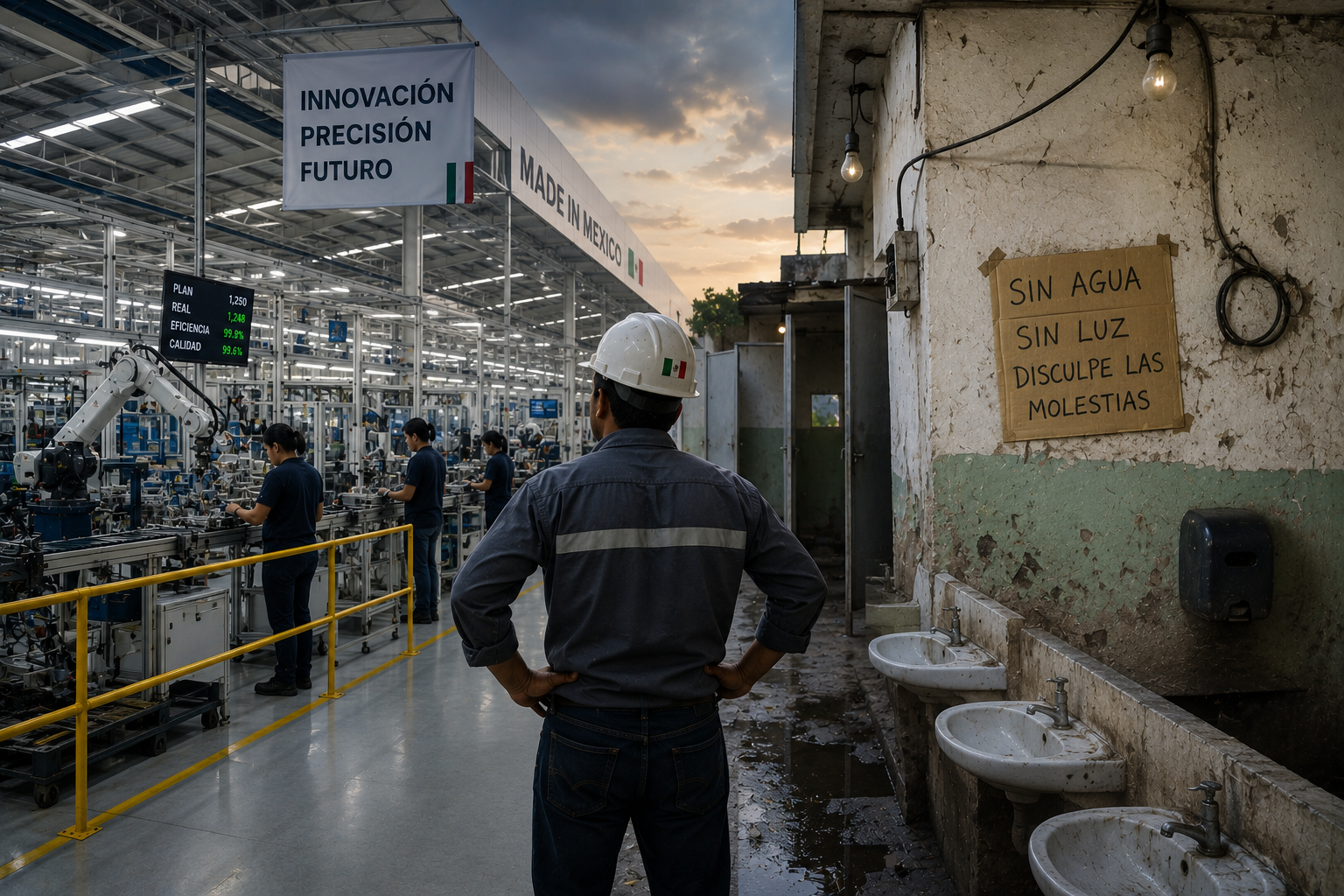 EL NEARSHORING MEXICANO: FÁBRICAS DE ÚLTIMA GENERACIÓN SIN AGUA NI LUZ EN LOS BAÑOS