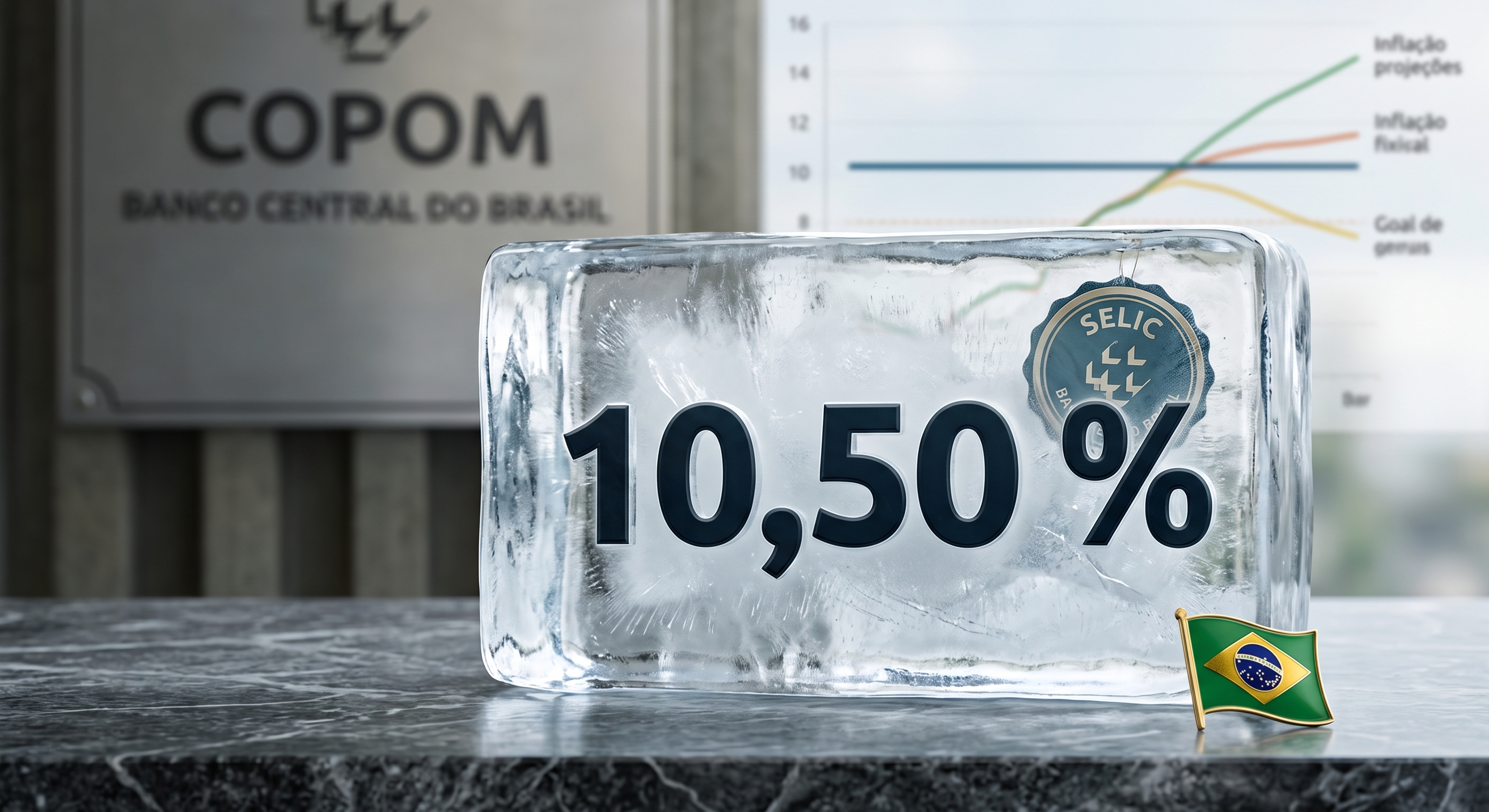 EL COPOM CONGELA LA TASA SELIC DE BRASIL EN 10,50 % CITANDO RIESGOS EN LA META DE INFLACIÓN