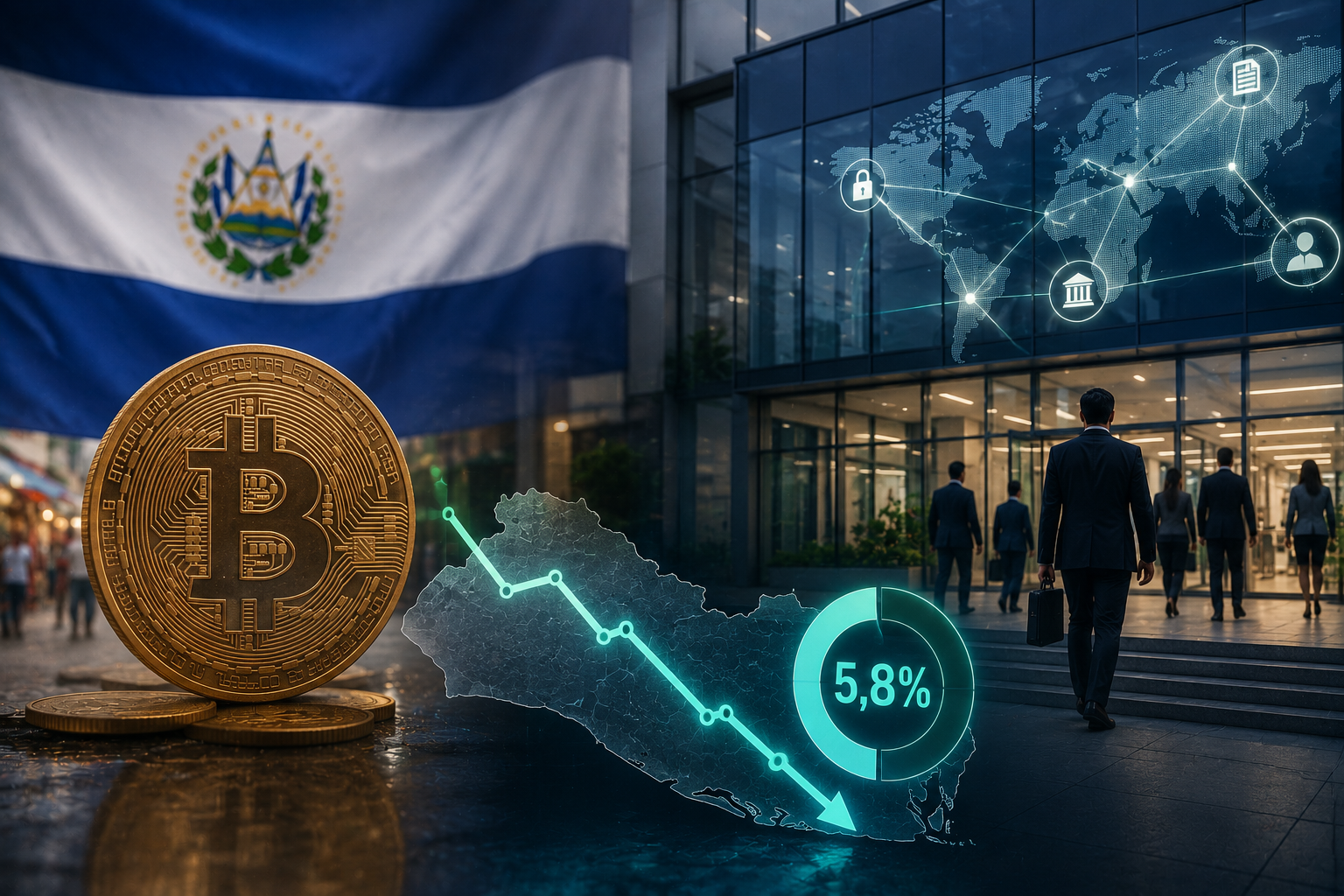 USO DOMÉSTICO DEL BITCOIN EN SALVADOR CAE AL 5,8 % MIENTRAS SE APRUEBAN LICENCIAS CRIPTO EXTRANJERAS