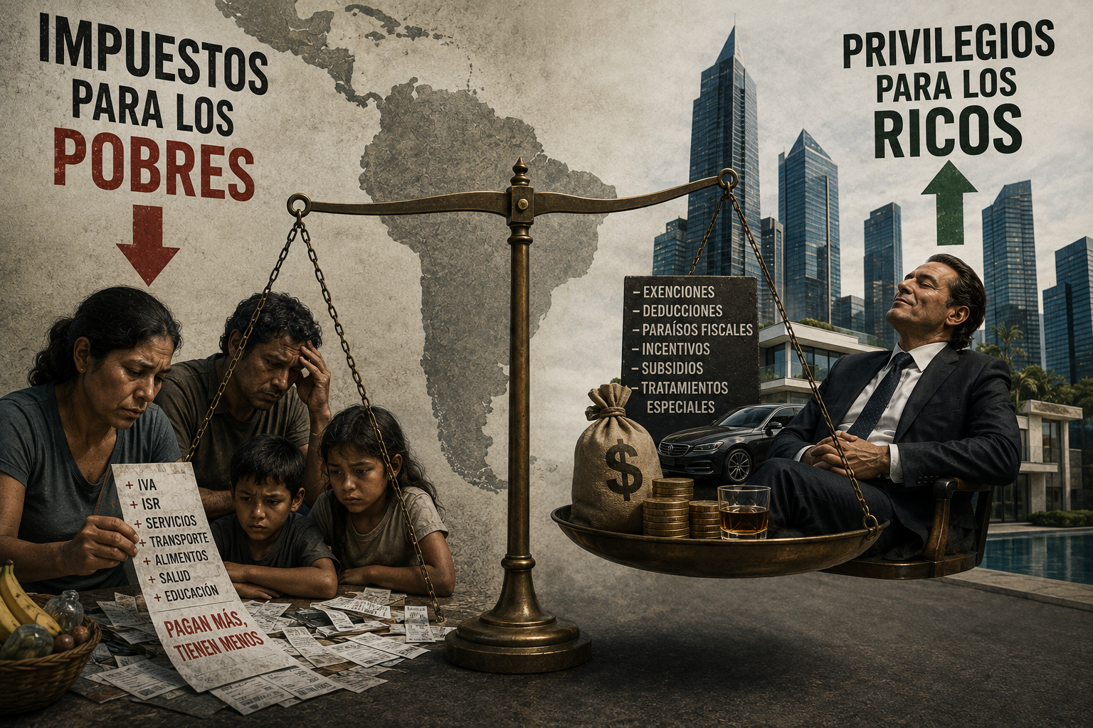AMÉRICA LATINA: IMPUESTOS PARA LOS POBRES Y PRIVILEGIOS PARA LOS RICOS