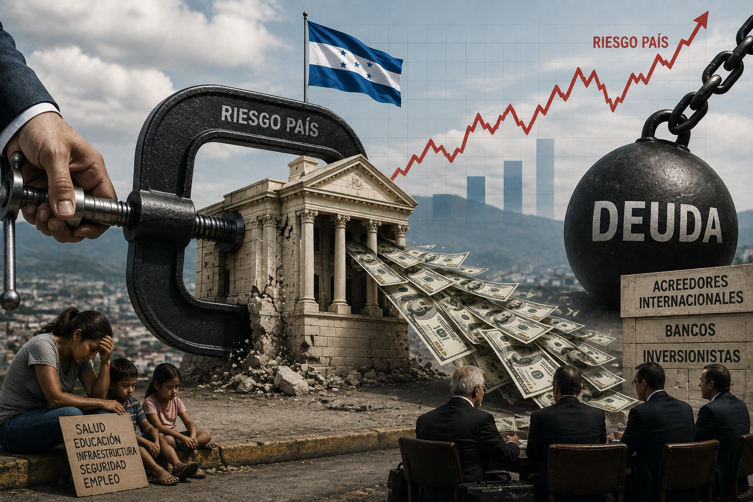 EL CHANTAJE DEL RIESGO PAÍS Y EL SERVICIO DE LA DEUDA HONDUREÑA