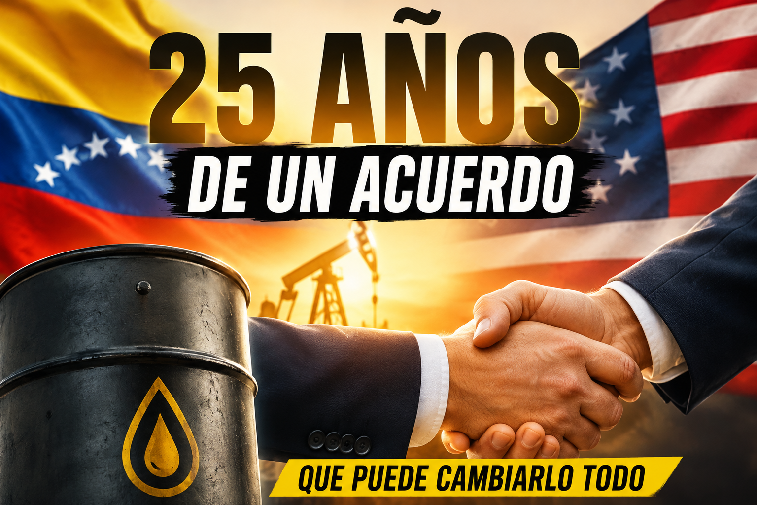 VENEZUELA DETALLA LAS CIFRAS DEL ACUERDO PETROLERO CON ESTADOS UNIDOS A VEINTICINCO AÑOS