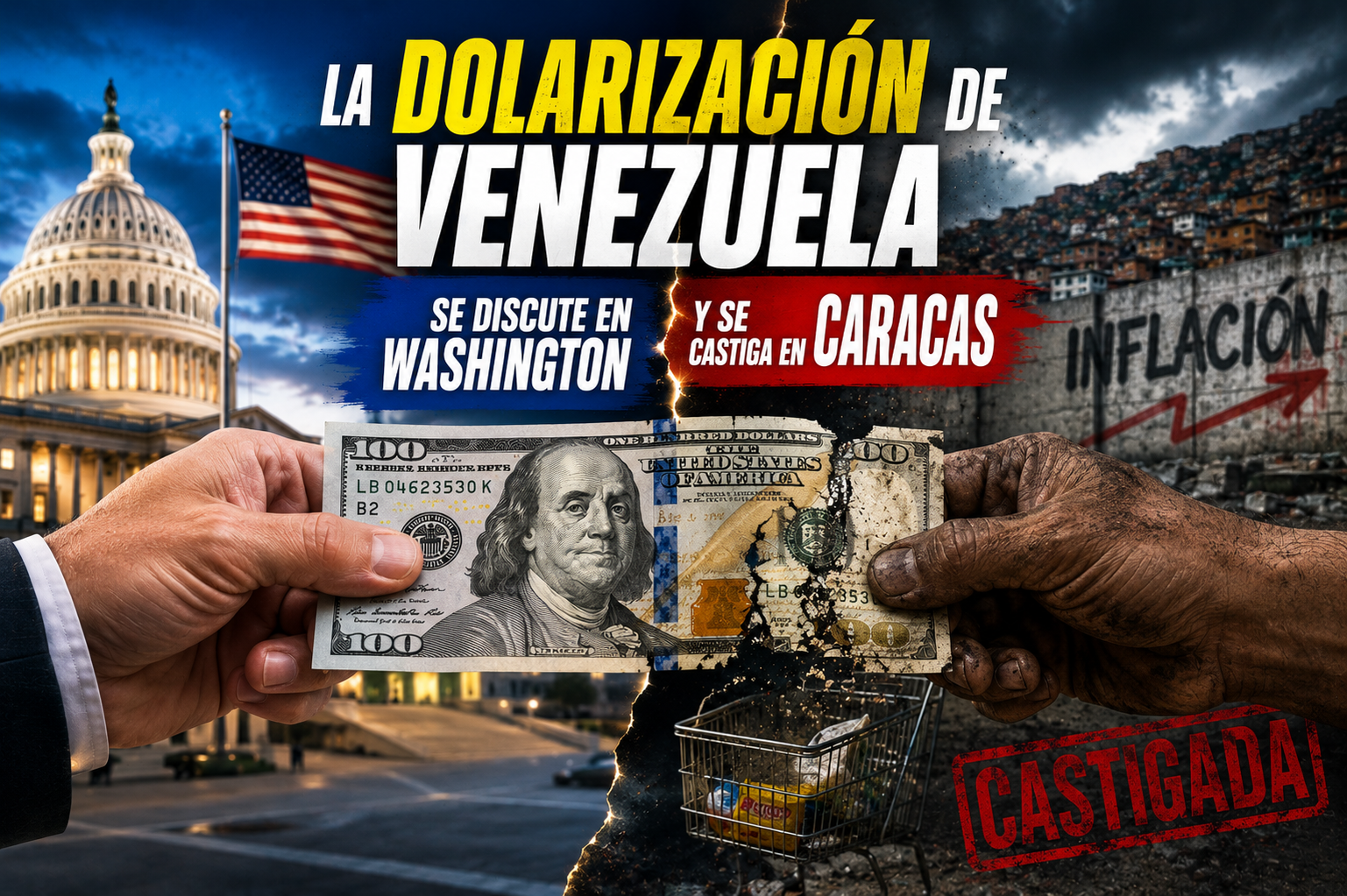 LA DOLARIZACIÓN DE VENEZUELA SE DISCUTE EN WASHINGTON Y SE CASTIGA EN CARACAS