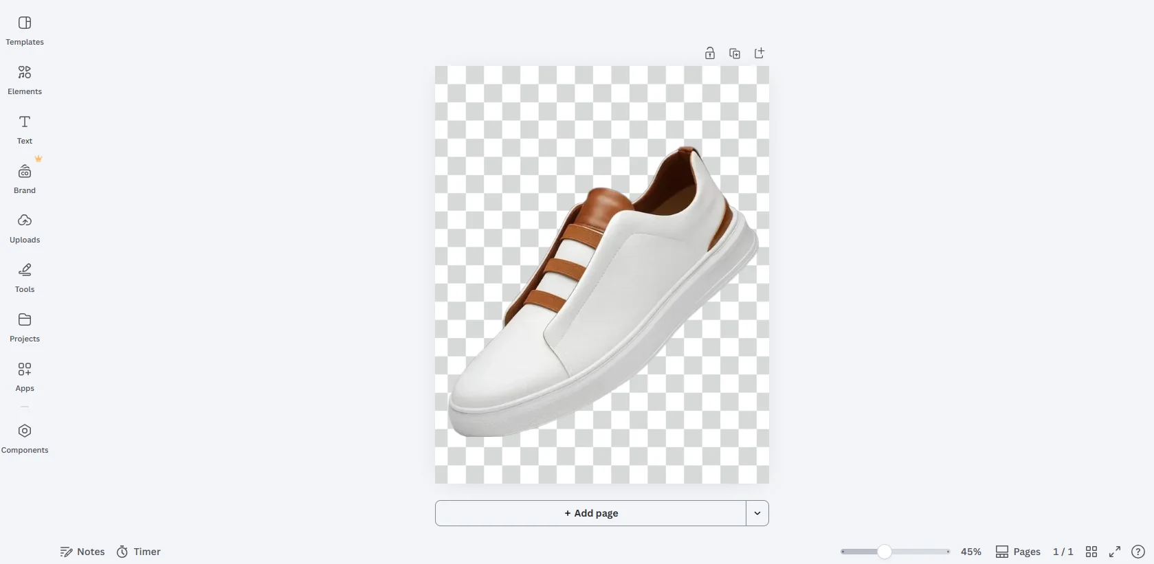transparent background png uploaded and shown in canva