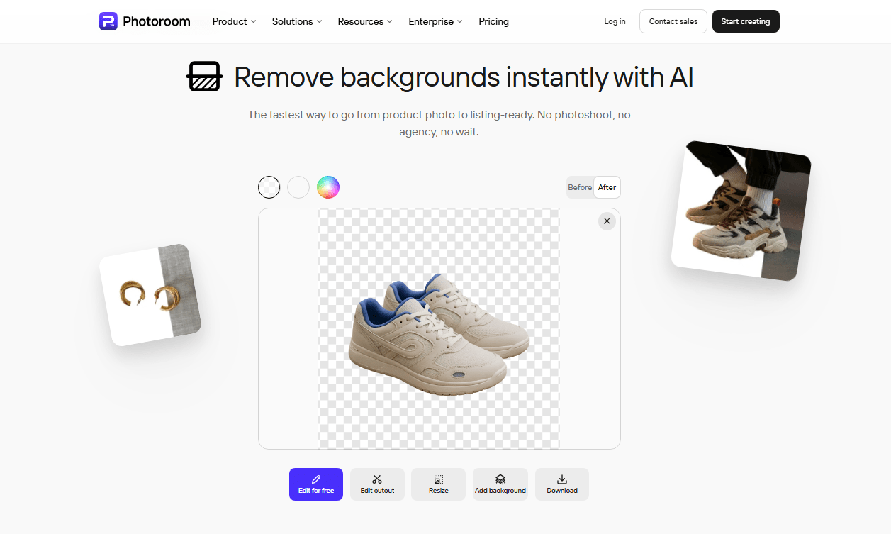 photoroom background remover before and after example