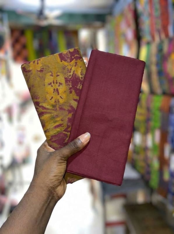 Adire Plain & Crack on Cotton (Mix & Match )
