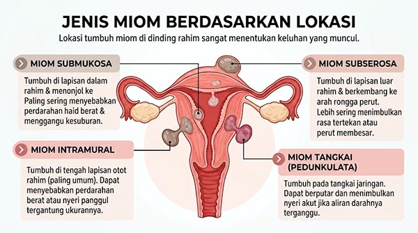 Jenis Miom Berdasarkan Lokasi