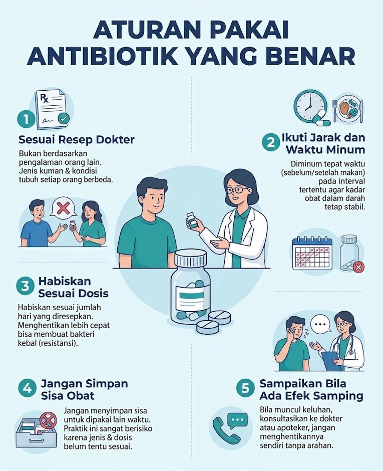 Aturan Pakai Antibiotik yang Benar