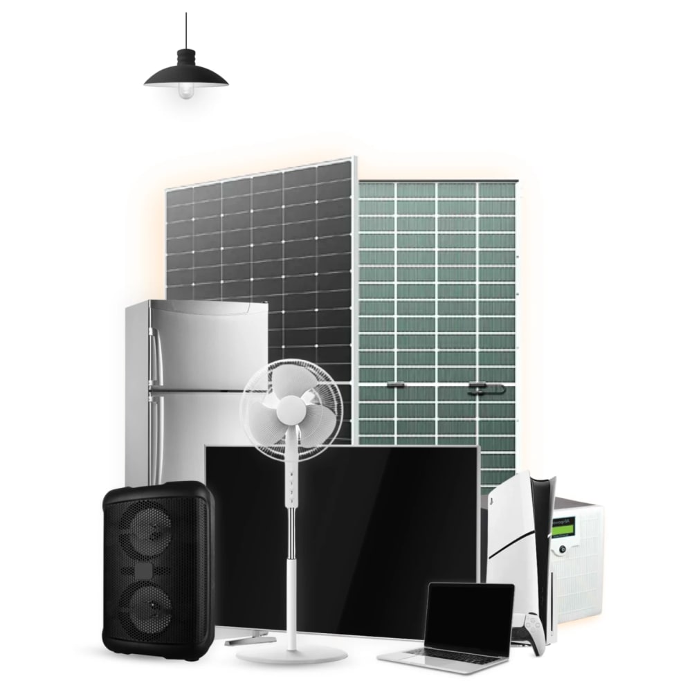 Smallie 1kVA · 2 panels · 1 tubular battery