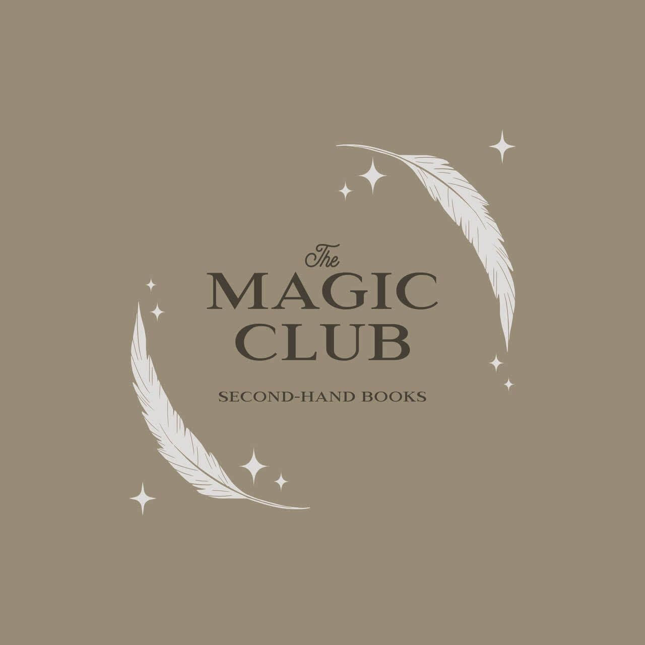 A deep brown logo featuring a heather illustration and a serif typeface ideal for an esoteric business 