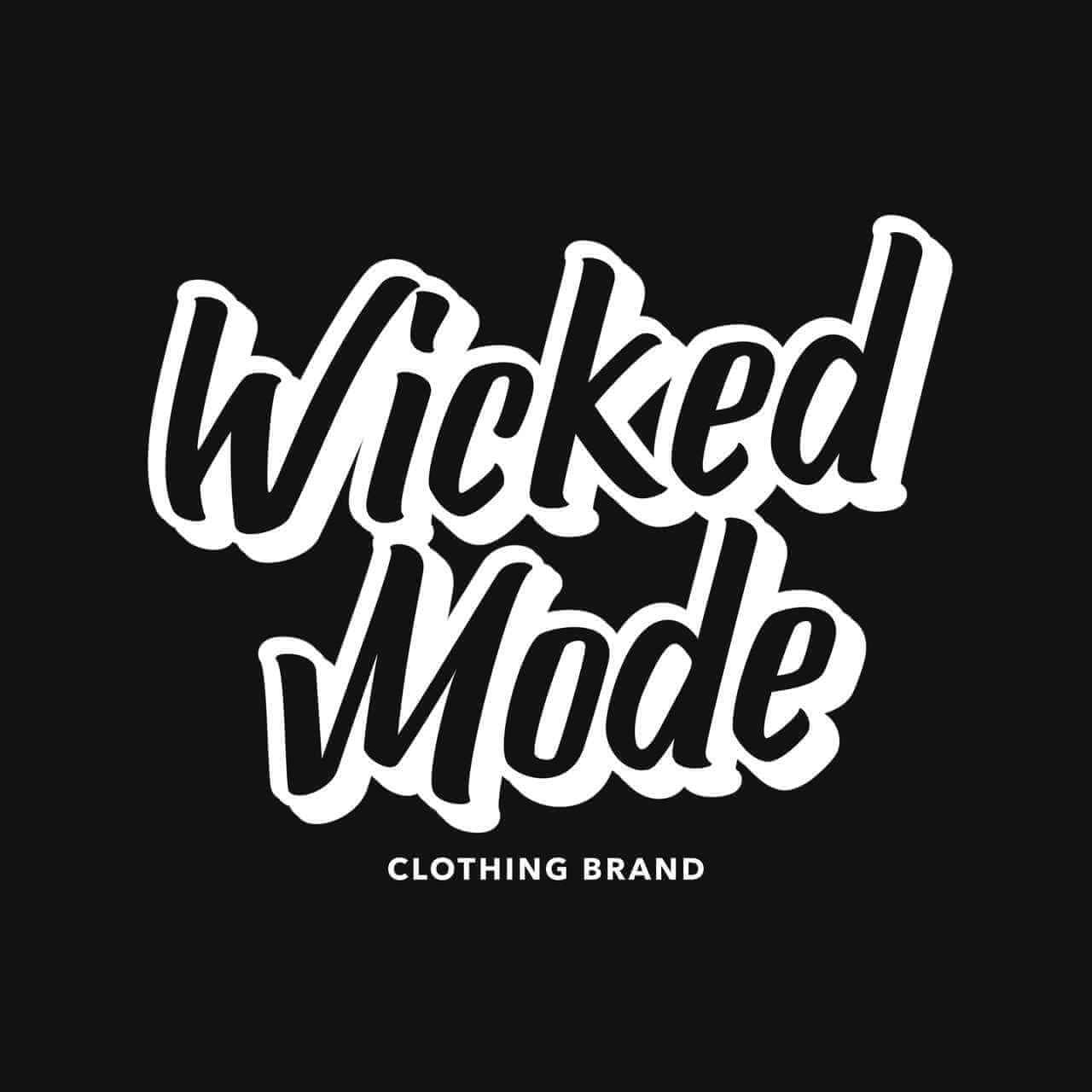 A black logo featuring an unconventional font ideal for a clothing brand 