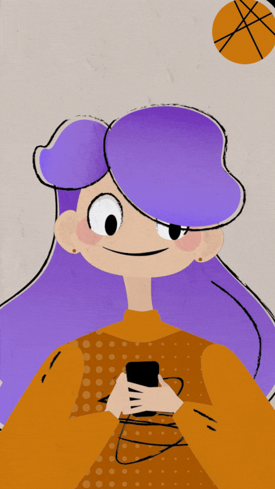 IG Story Video Maker Featuring An Animated Illustration