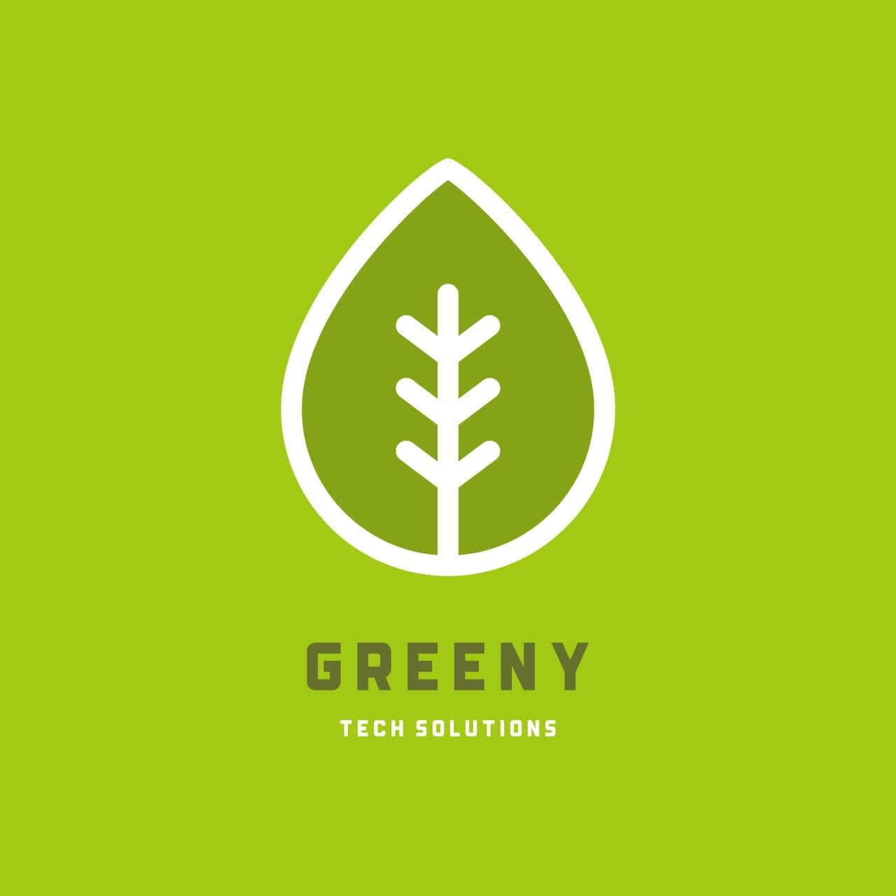 A green logo featuring a flat leave icon for an organic business