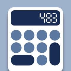 A small grey-tone calculator illustration representing Placeit's Free Online Profit Calculator tool.