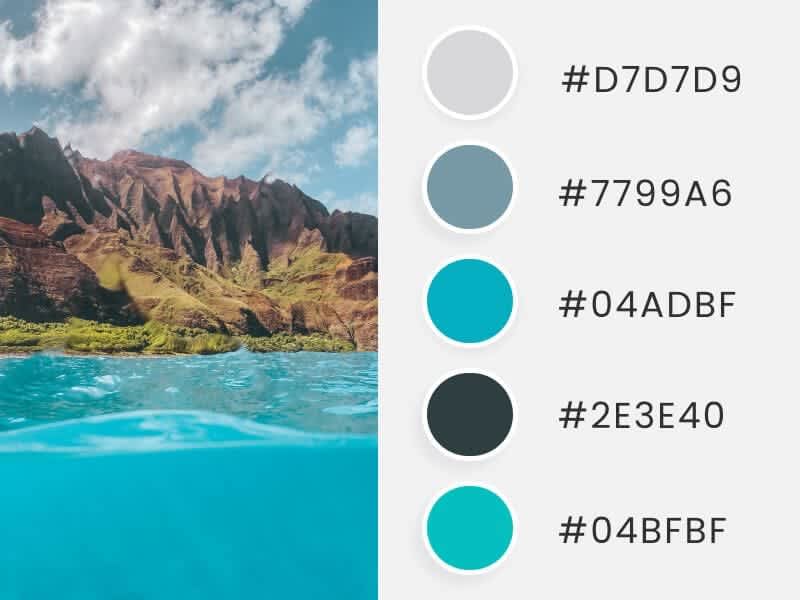 Summer Color Palette Featuring Shades of Blue