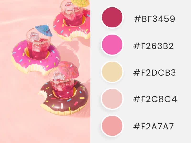 True Summer Color Palette With Bright Pink Tones