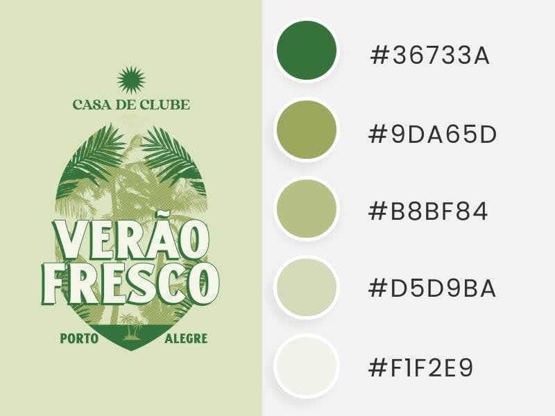 Summer Color Scheme Created With a T-Shirt Design Featuring Summer Graphics and Bold Fonts
