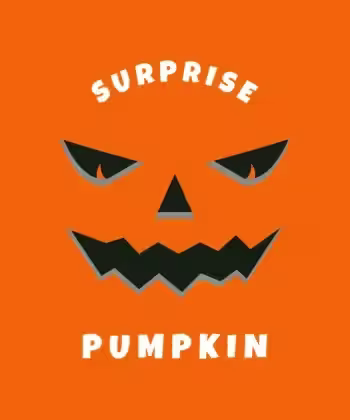 A Halloween holiday template featuring an evil pumpkin design for october