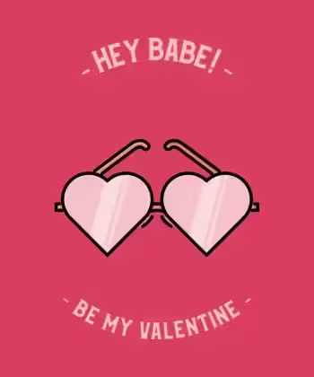 A lovely holiday design template for a Valentine's Day featuring a pair of glasses in the shape of a heart 