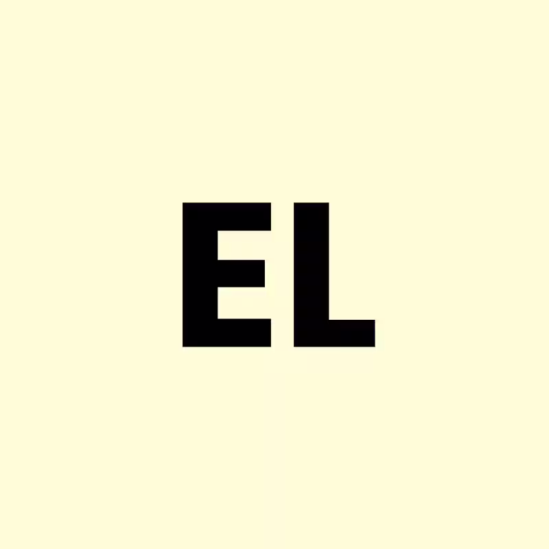 A simple background featuring the EL letters that stand for the initials of Eleanor, a Trustpilot user who left a review for Placeit by Envato 