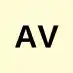 A simple background featuring the AV letters that stand for the initials of Andreyna Vargas, a Trustpilot user who left a review for Placeit by Envato 