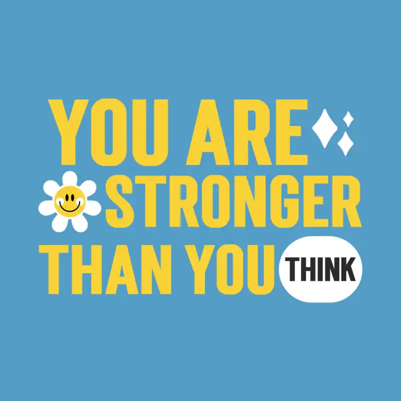 Instagram Post With A Smiling Flower And An Inspirational Phrase