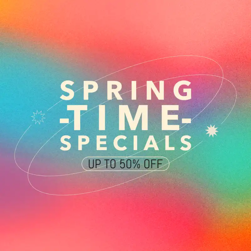 Instagram Post With A Colorful Background For A Spring Sale