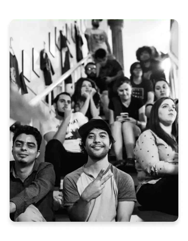 Placeit Team Members Watching a Presentation