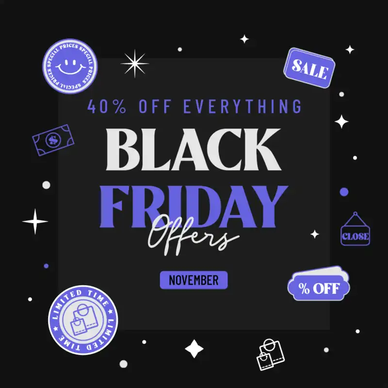 Sales-Themed Ad Banner Design Maker Featuring A Black Friday Offer