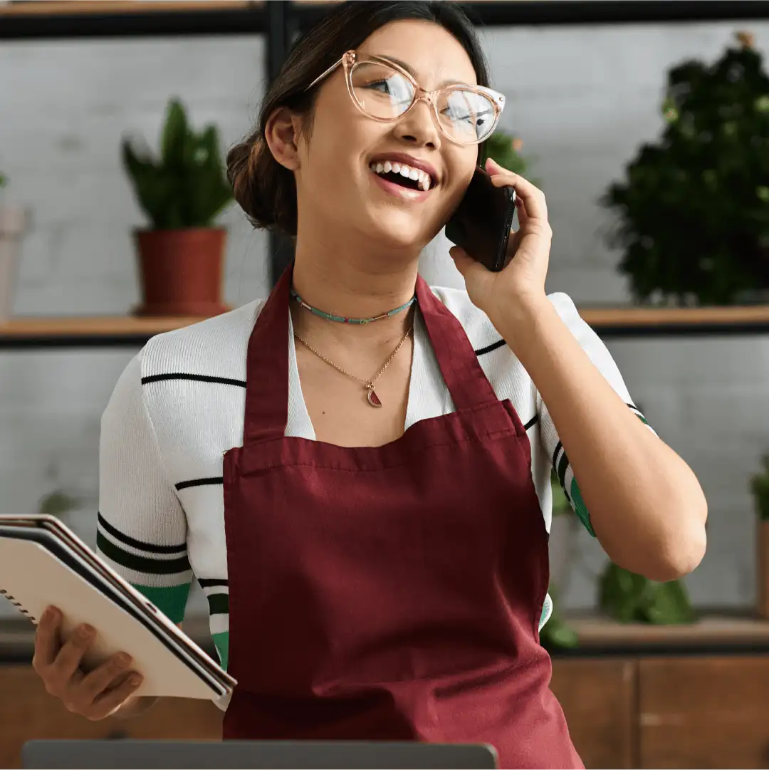 Small Business Tools Thumbnail Displaying A Business Owner On A Call