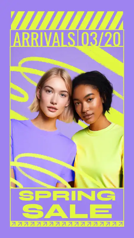 Spring Themed IG Story Template To Promote A Fashion Seasonal Sale
