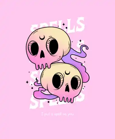 T Shirt Design Generator Featuring Pastel Goth Styled Graphics