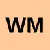 A simple background featuring the WM letters that stand for the initials of W. Mack, a Trustpilot user who left a review for Placeit by Envato 