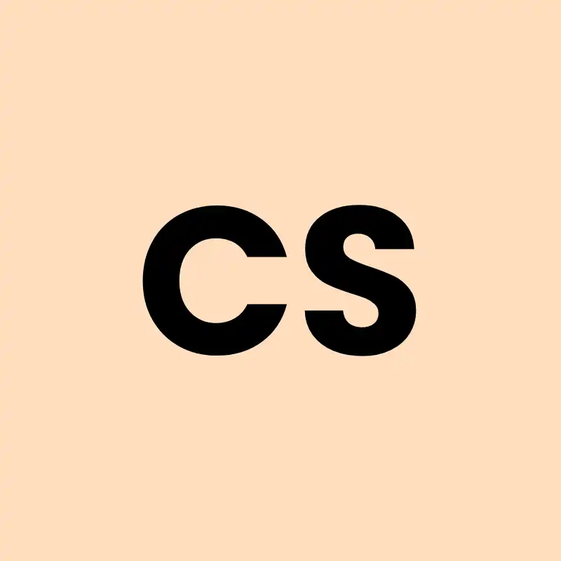 A simple background featuring the CS letters that stand for the initials of Carlo Sanford, a Trustpilot user who left a review for Placeit by Envato 