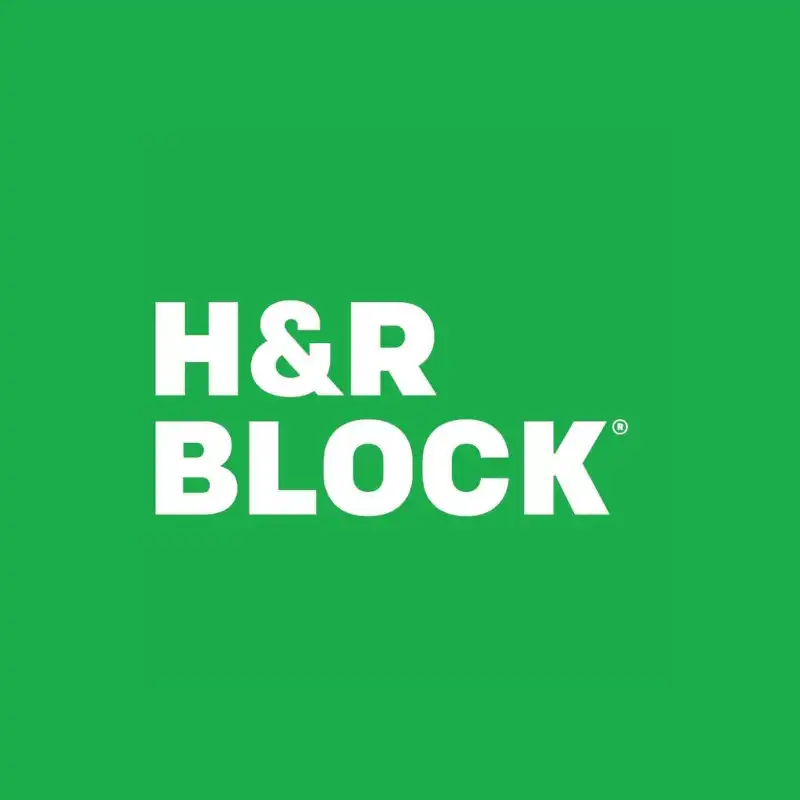 H & R Block Logo as Part of a Green Logos Inspiration List for Finance and Banking