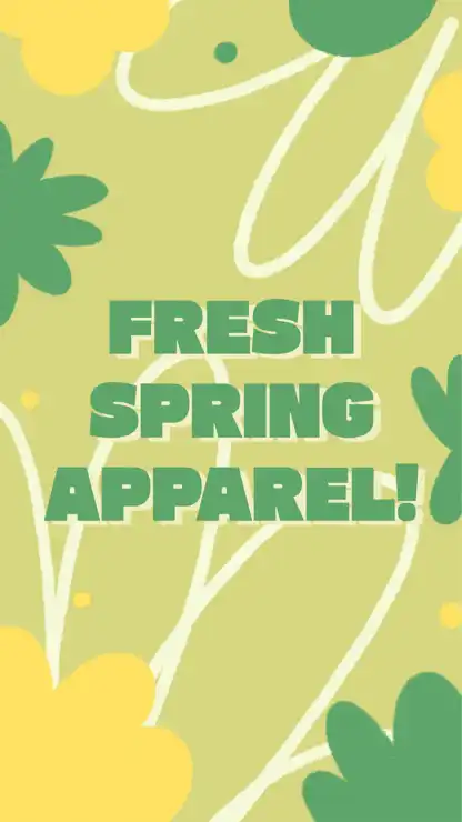 Instagram Story Maker with Illustrated Flowers to Promote a Spring Sale
