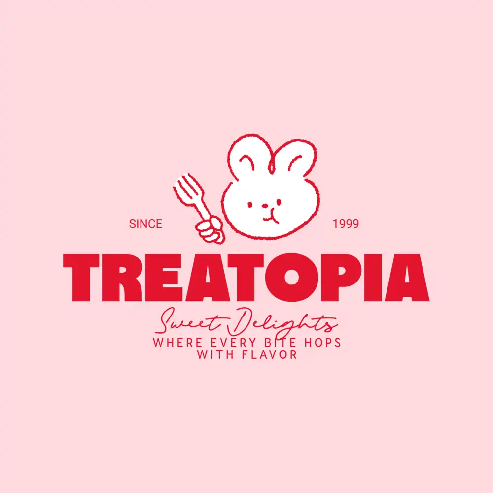 Logo Creator With An Illustrated Bunny For A Sweet Treats Store