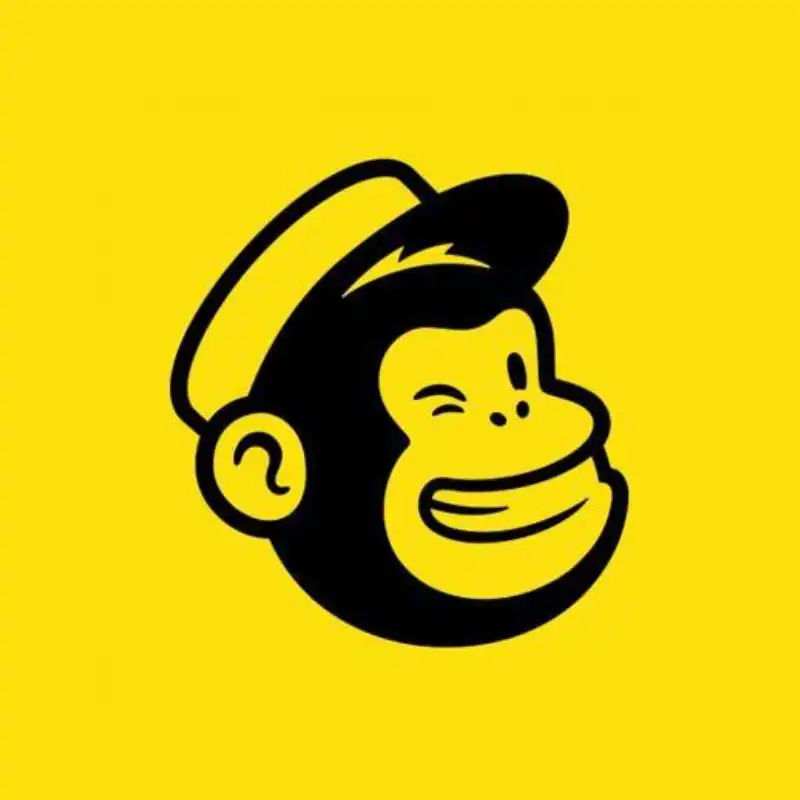 Mailchimp Logo Illustrating a Section of Famous Yellow Logos for Technology